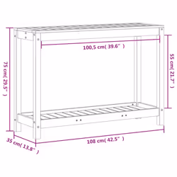 vidaXL Potting Table with Shelf Potting Bench Plant Table Solid Wood Douglas