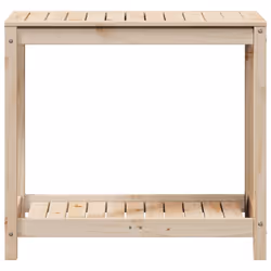 vidaXL Potting Table with Shelf Potting Bench Plant Table Solid Wood Pine - natural pine, 82.5 x 50 x 75 cm - Additional view 4