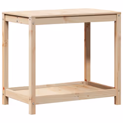 vidaXL Potting Table with Shelf Potting Bench Plant Table Solid Wood Pine - natural pine, 82.5 x 50 x 75 cm - Additional view 6