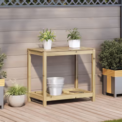 vidaXL Potting Table with Shelf Garden Potting Bench Impregnated Wood Pine