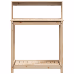 vidaXL Potting Table with Shelves Potting Bench Plant Table Solid Wood Pine - Additional view 4