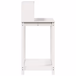 vidaXL Potting Table with Shelves Garden Potting Bench White Solid Wood Pine - Additional view 5