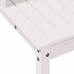 vidaXL Potting Table with Shelves Garden Potting Bench White Solid Wood Pine - Additional view 7