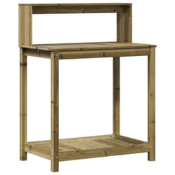 vidaXL Potting Table with Shelves Garden Potting Bench Impregnated Wood Pine