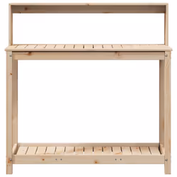 vidaXL Potting Table with Shelves Potting Bench Plant Table Solid Wood Pine - Additional view 4