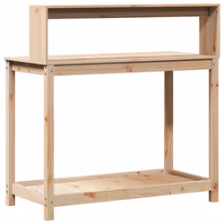 vidaXL Potting Table with Shelves Potting Bench Plant Table Solid Wood Pine - Additional view 6