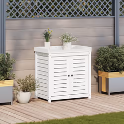 vidaXL Potting Table with Shelves Garden Potting Bench White Solid Wood Pine