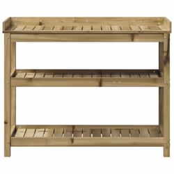 vidaXL Potting Table with Shelves Garden Potting Bench Impregnated Wood Pine - Additional view 4