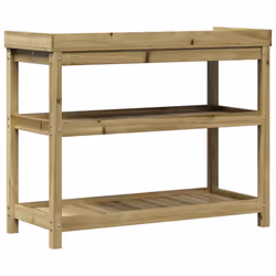 vidaXL Potting Table with Shelves Garden Potting Bench Impregnated Wood Pine - Additional view 6
