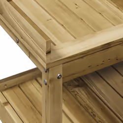 vidaXL Potting Table with Shelves Garden Potting Bench Impregnated Wood Pine - Additional view 7