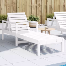 VidaXL 832539 outdoor chair Terrace Padded seat Pinewood White