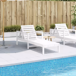 VidaXL 832539 outdoor chair Terrace Padded seat Pinewood White