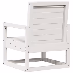vidaXL Garden Chair Outdoor Dining Chair Balcony Chair White Solid Wood Pine - Additional view 5