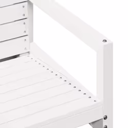 vidaXL Garden Chair Outdoor Dining Chair Balcony Chair White Solid Wood Pine - Additional view 6
