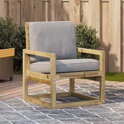 VidaXL 832551 outdoor chair Terrace Padded seat Pinewood