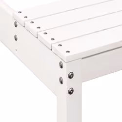 vidaXL Picnic Table Outdoor Dining Table Garden Table White Solid Wood Pine - Additional view 6