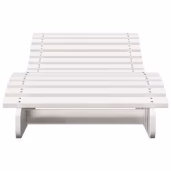 vidaXL Sun Loungers Sun Bed Day Bed Lounge Chair 2 pcs White Solid Wood Pine - Additional view 4