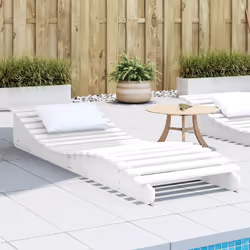 VidaXL 832581 outdoor chair Lounge Padded seat Pinewood White