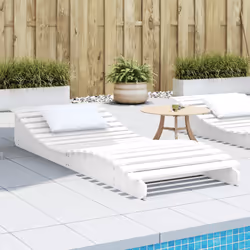 VidaXL 832585 outdoor chair Lounge Padded seat Pinewood White