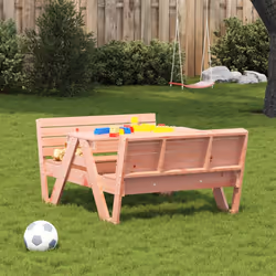 vidaXL Picnic Table for Kids Sand and Water Play Table Solid Wood Douglas