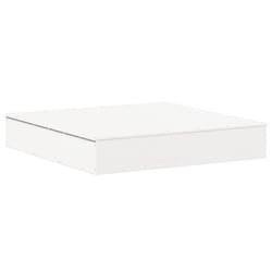 vidaXL Sandpit with Cover Children's Sandbox Sand Pit White Solid Wood Pine