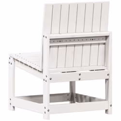 vidaXL Garden Lounge Set 3 Piece Outdoor Table and Chair White Solid Wood Pine - Additional view 5