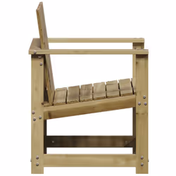 vidaXL Garden Chair Dining Chair Outdoor Seat Chair Impregnated Wood Pine - Additional view 4