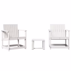 VidaXL 832631, Terrace, Pinewood, White, 620 mm, 560 mm, 770 mm