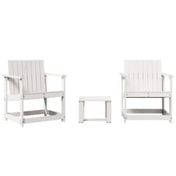 VidaXL 832631 outdoor chair Terrace Pinewood White