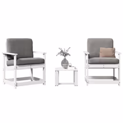 VidaXL 832631 outdoor chair Terrace Pinewood White