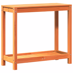 vidaXL Potting Table with Shelf Garden Potting Bench Wax Brown Solid Wood Pine
