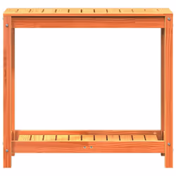 vidaXL Potting Table with Shelf Garden Potting Bench Wax Brown Solid Wood Pine - Additional view 4