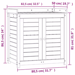 vidaXL Potting Table with Shelves Garden Potting Bench Brown Solid Wood Pine - Additional view 9