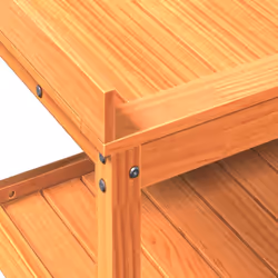 vidaXL Potting Table with Shelves Garden Potting Bench Brown Solid Wood Pine - Additional view 7