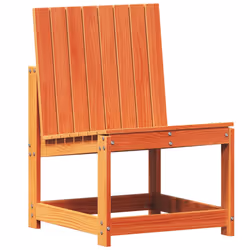 vidaXL Garden Chair Dining Chair Outdoor Seat Chair Wax Brown Solid Wood Pine