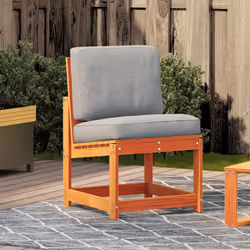 vidaXL Garden Chair Dining Chair Outdoor Seat Chair Wax Brown Solid Wood Pine
