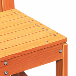 vidaXL Garden Chair Dining Chair Outdoor Seat Chair Wax Brown Solid Wood Pine - Additional view 6
