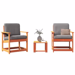VidaXL 844663 outdoor chair Terrace Pinewood Brown