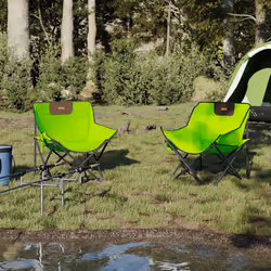 VidaXL 366552 outdoor chair Terrace Polyester, Steel Green