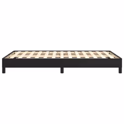 vidaXL Bed Frame Bed Base Bedstead Black 120x190 cm Small Double Faux Leather - Additional view 5