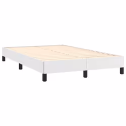 vidaXL Bed Frame Bed Base Bedstead Grey 120x190 cm Small Double Faux Leather - white