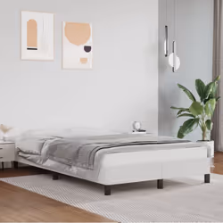 vidaXL Bed Frame Bed Base Bedstead Grey 120x190 cm Small Double Faux Leather - white