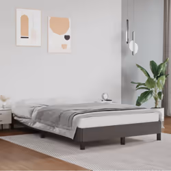 vidaXL Bed Frame Bed Base Bedstead Grey 120x190 cm Small Double Faux Leather - grey