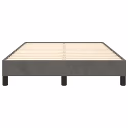 vidaXL Bed Frame Bed Base Bedstead Mattress Foundation Upholstered Bed Velvet - dark grey - Additional view 4