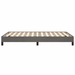 vidaXL Bed Frame Bed Base Bedstead Mattress Foundation Upholstered Bed Velvet - dark grey - Additional view 5