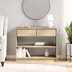 vidaXL Console Table Hallway Coffee Table Side End Table Oak Solid Wood Pine