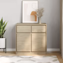 vidaXL Sideboard Storage Cupboard Highboard Side Cabinet Oak Solid Wood Pine