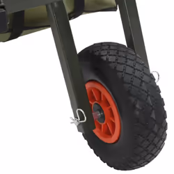 vidaXL Fishing Trolley Green with Wheel Fishing Barrow Powder-coated Steel - Additional view 10