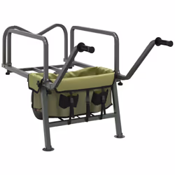 vidaXL Fishing Trolley Green with Wheel Fishing Barrow Powder-coated Steel - Additional view 5