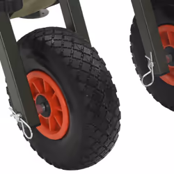 vidaXL Fishing Trolley Green with 2 Wheels Fishing Barrow Powder-coated Steel - Additional view 10